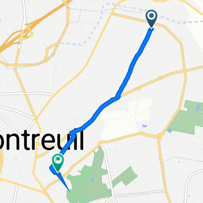 202 bis Rue Édouard Branly, Montreuil à 51 Rue Gaston Lauriau, Montreuil