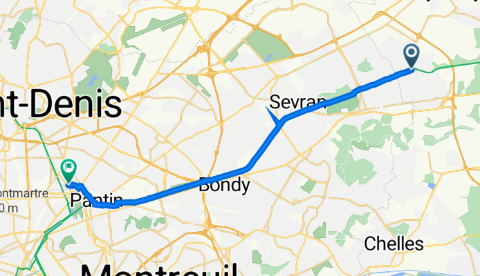 De 194 Avenue du Général de Gaulle, Villeparisis à 34–38 Rue Bordier, Aubervilliers