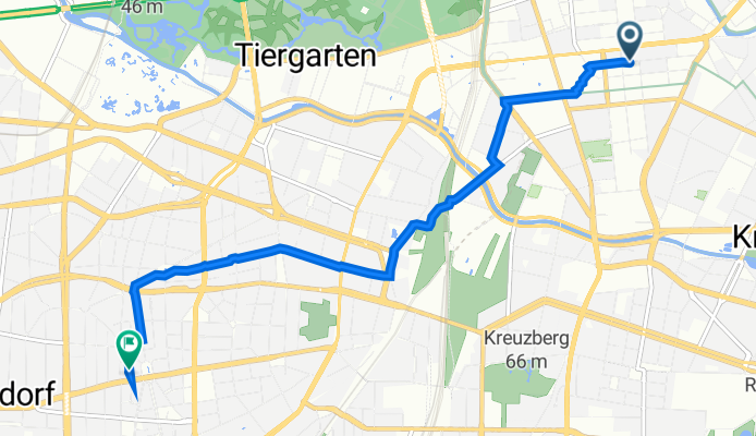 Krausenstraße 17, Berlin nach Stübbenstraße 12, Berlin