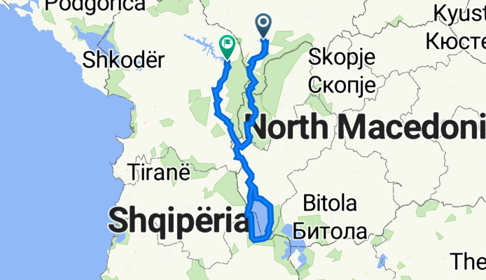 Route from Adem Jashari, Prizren