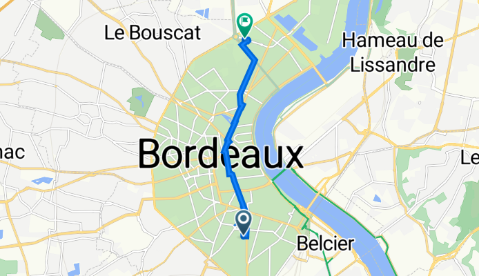 127 Cours de la Somme, Bordeaux à 13 Allée Haussmann, Bordeaux