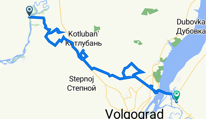 От Качалинская до проспект Ленина 79б, Волжский