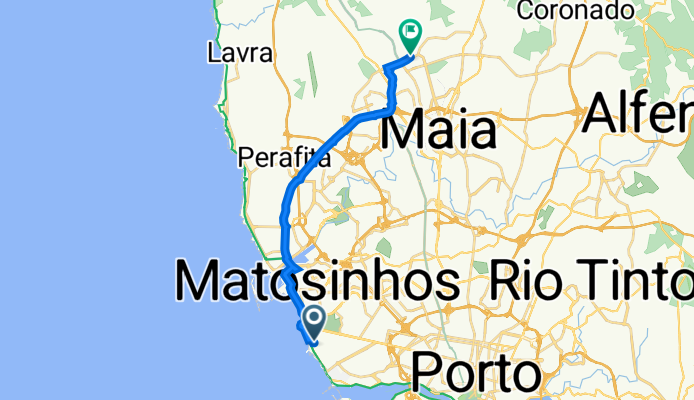 Rua de Gondarém 1068, Porto to Rua do Conhecimento, Maia