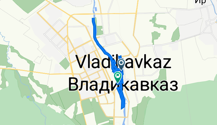 проспект Мира, 9, Владикавказ до улица Генерала Плиева, 5, Владикавказ