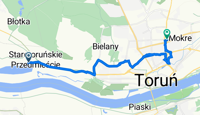Droga Starotoruńska 3, Toruń do Grudziądzka 110, Toruń