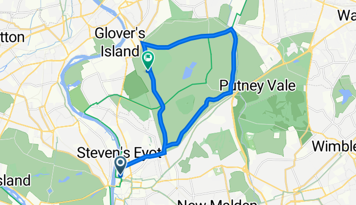 5 Skerne Road, Kingston Upon Thames to Pembroke Lodge, Richmond Park, Richmond