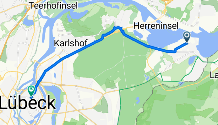 Fabrikstraße 19, Lübeck nach Pfaffenstraße 2, Lübeck