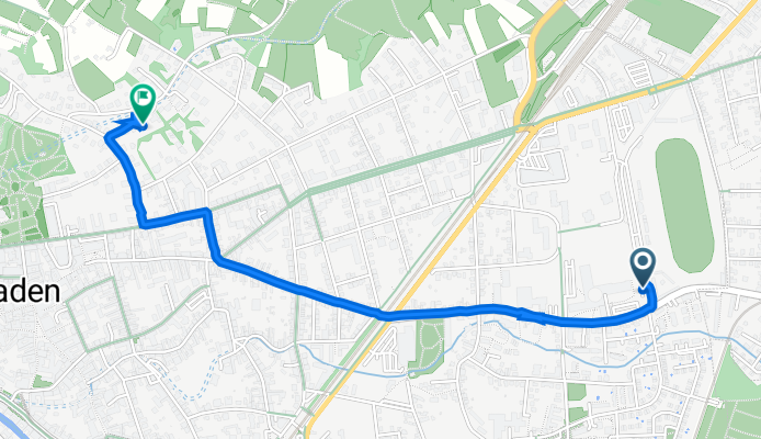 Adi Übleis Allee, Baden to Komzakgasse 10, Baden