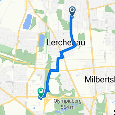 Glockenbecherstraße 41, München nach Georg-Brauchle-Ring 25, München