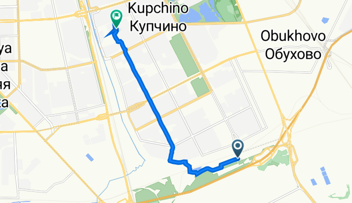 От Малая Балканская улица 53, Санкт-Петербург до Альпийский переулок дом 15, к. 3, Санкт-Петербург