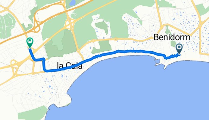 De Calle de Valencia 16, Benidorm a Entrada Carrefour, s/n [Finestrat]