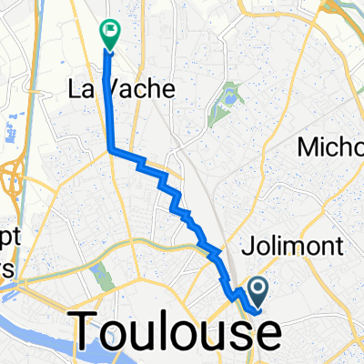 De Rue Paul Dupin 8, Toulouse à Impasse du Marché Gare 1, Toulouse