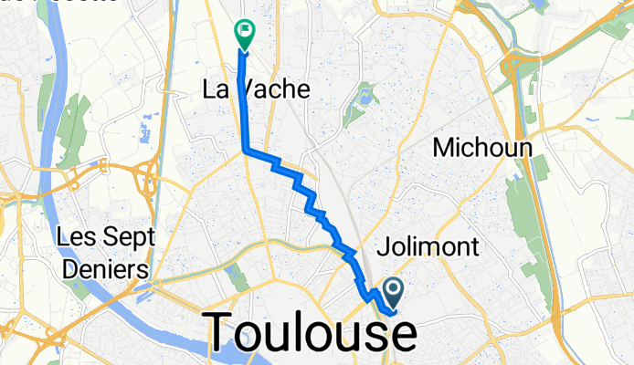 De Rue Paul Dupin 8, Toulouse à Impasse du Marché Gare 1, Toulouse