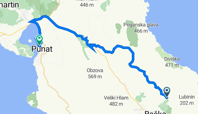 Neimenovana cesta to Obala 59, Punat