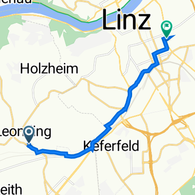 Füchselbachstraße 7, Leonding to Khevenhüllerstraße 1, Linz