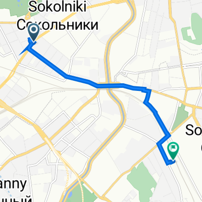 От Метро Сокольники, Москва до улица Боровая 3 корпус 1, Москва