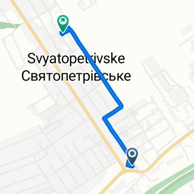 От вулиця Центральна 185, Вишневе до вулиця Миколи Амосова 63 c, Святопетрівське