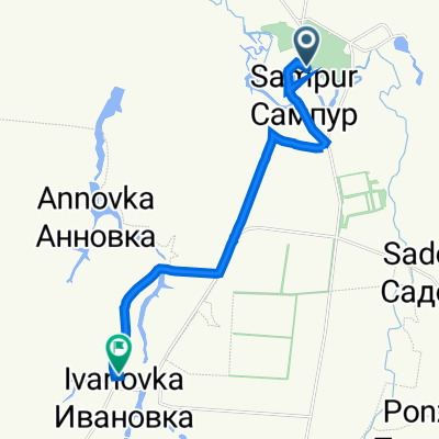 Сампурский район до Село Ивановка