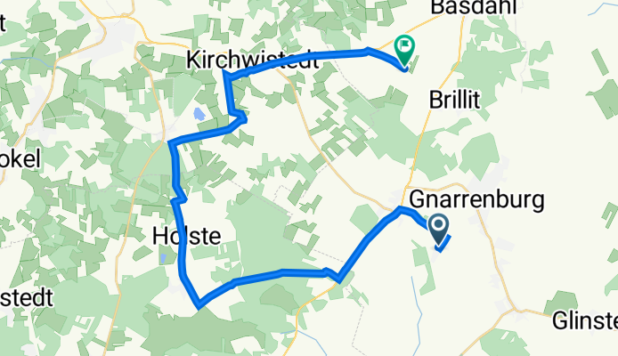 Dahldorfer Straße 26A, Gnarrenburg nach Brilliter Straße 28, Basdahl