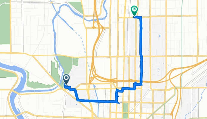 930 W 10th St, Indianapolis to 152 E 22nd St, Indianapolis