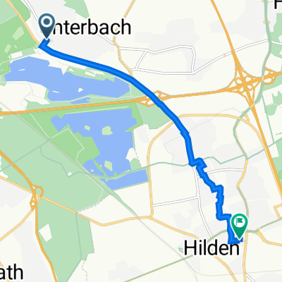 Kleiner Torfbruch 2A, Düsseldorf to Mittelstraße 22, Hilden