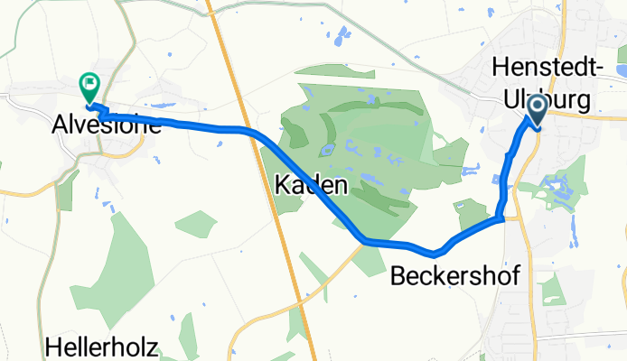 Hamburger Straße 30, Henstedt-Ulzburg nach Bahnhofstraße 4a, Alveslohe