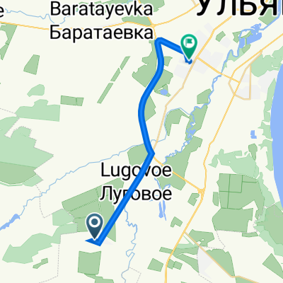 От улица Свободы, Ульяновск до Отрадная улица 58, Ульяновск