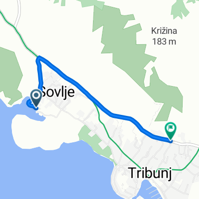 Ulica lokvica 43, Tribunj to Ulica križine 23, Tribunj