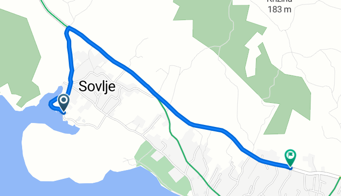 Ulica lokvica 43, Tribunj to Ulica križine 23, Tribunj