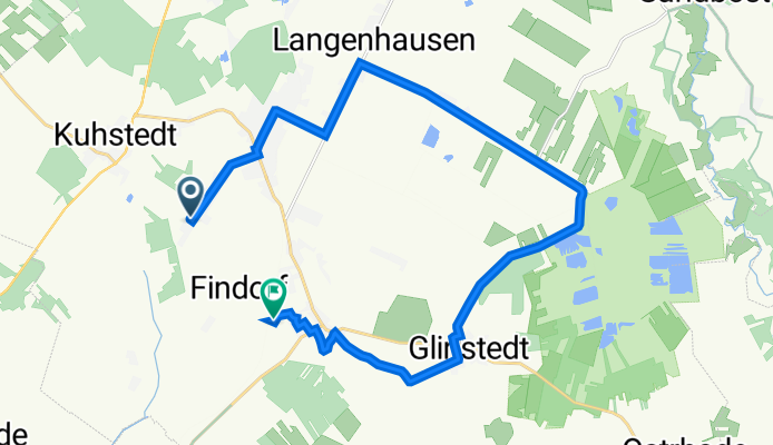 Dahldorfer Straße 26A, Gnarrenburg nach Stubbenweg 46, Gnarrenburg