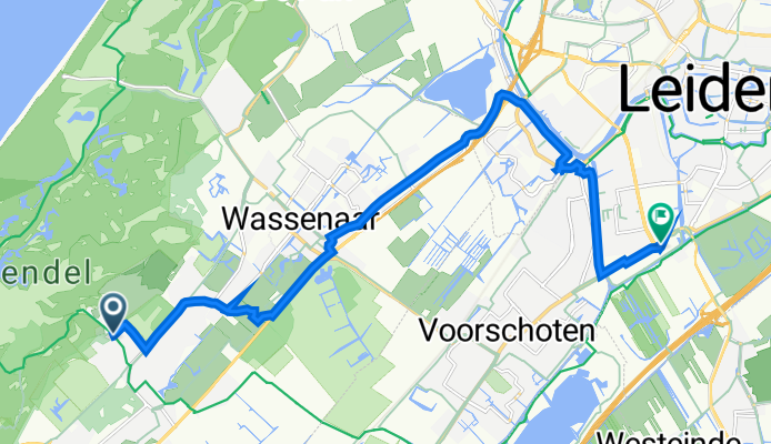 Berkenlaan 7, Wassenaar nach Voorschoterweg 8, Leiden