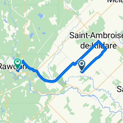 Rte de la Ligne, St-Liguori to 3538 Rue Metcalfe, Rawdon