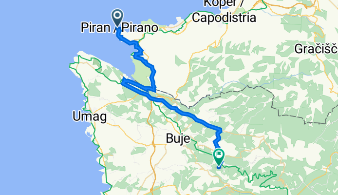 Bonifacijeva ulica 14, Piran to Ulica Vincenta iz Kastva 5, Grožnjan