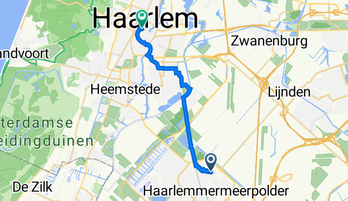 Hoofddorp to Haarlem