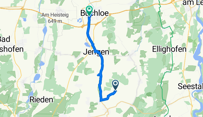 Route nach Bahnhofstraße 62, Buchloe