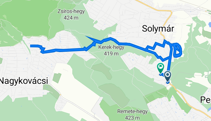 Rózsika utca 68., Solymár to Völgy utca 9., Solymár