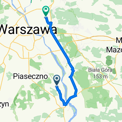 Wilanowska 17A, Kawęczyn do Józefa Piłsudskiego 154, Ząbki