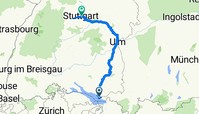 Campingplatz Iriswiese 99, Kressbronn am Bodensee nach Bauschweg 6, Stuttgart