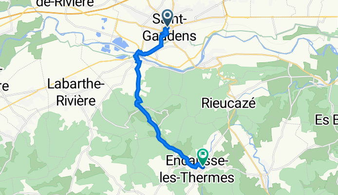 12 Place Saint-Raymond, Saint-Gaudens to Allée de Mendic, Encausse-les-Thermes