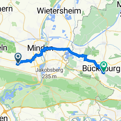 Hinterm Knappe 12, Minden nach Herminenstraße 20, Bückeburg