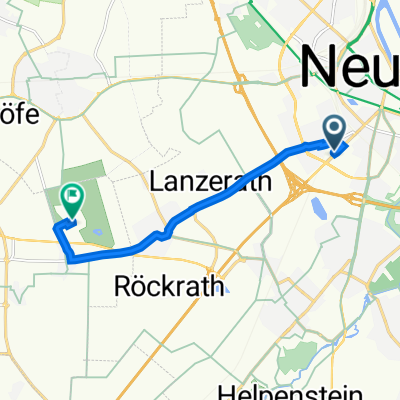 Jülicher Landstraße 164, Neuss nach Rittergut Birkhof 1, Korschenbroich