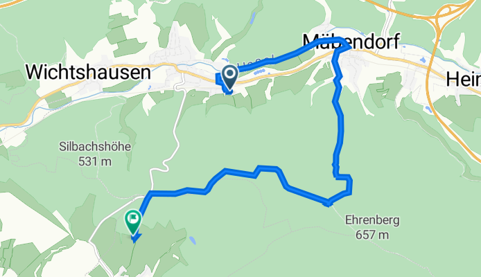 Schleusinger Weg 4A, Suhl nach Schmeheim