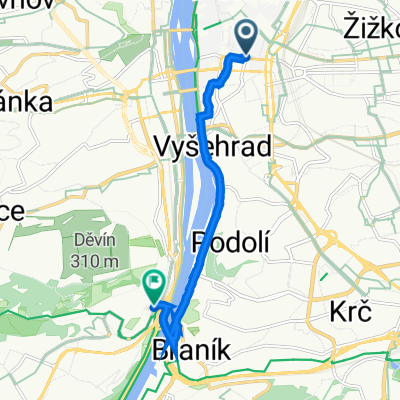 Štěpánská 652/19, Prague 1 to Zlíchov, Prague 5