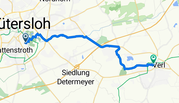 Virchowstraße 30, Gütersloh nach St-Anna-Straße 22, Verl