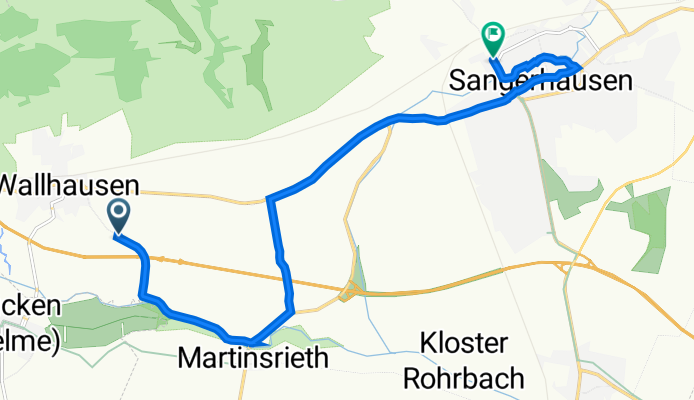 Wallhausen nach Neue Weide 3, Sangerhausen