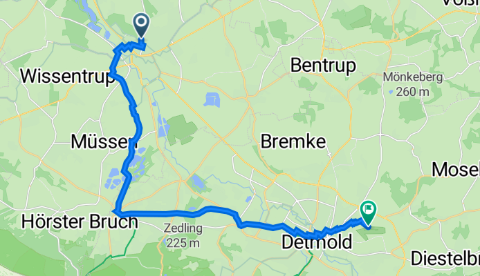 Auf der Lieth 14, Lage nach Im Fliegerhorst 13, Detmold
