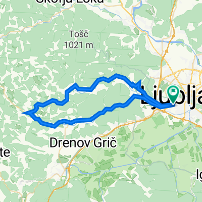 LJ - Polh. Gradec - Briše - Horjul - LJ