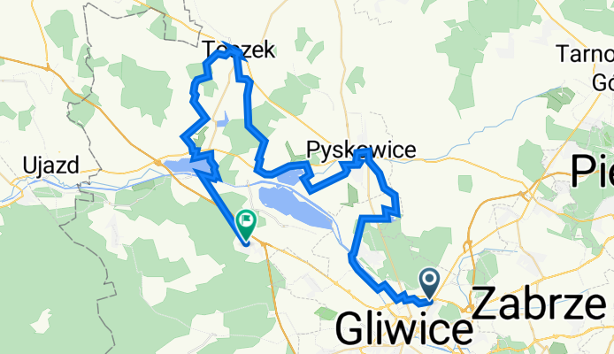 Tarnogórska 129, Gliwice do Kozielska 16, Kleszczów