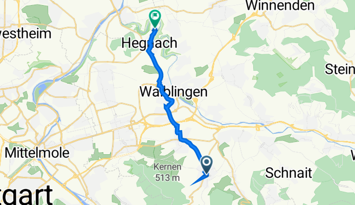 Seedammstraße 6, Kernen im Remstal nach Egartenweg 7, Waiblingen