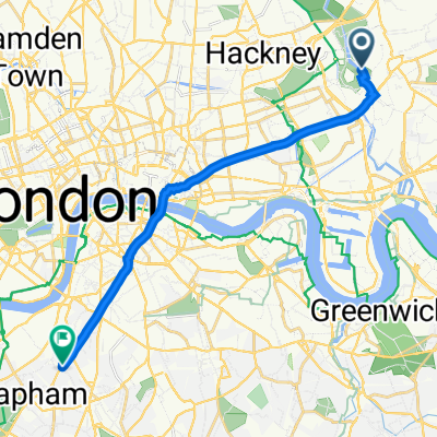 Newham, London to 330 Clapham Road, London